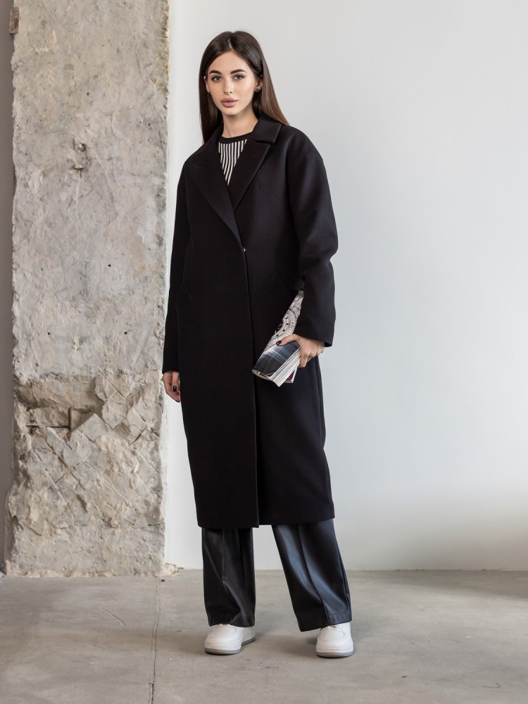 Tango long winter cashmere coat with loose fit 46 - kovash.com.ua 05