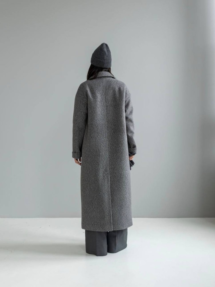 Пальто длины макси Марсель, ангора диагональ, серый цвет - kovash.com.ua 05