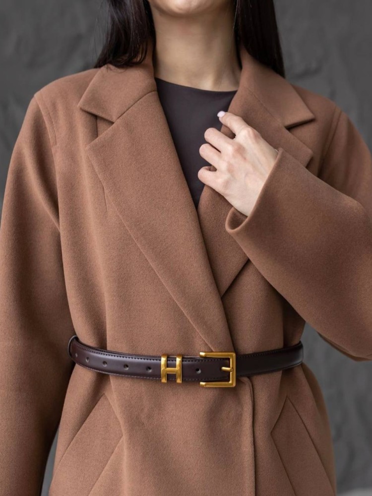 Довге пальто Текіла з розрізами кашемір коньяк 42 - kovash.com.ua 03