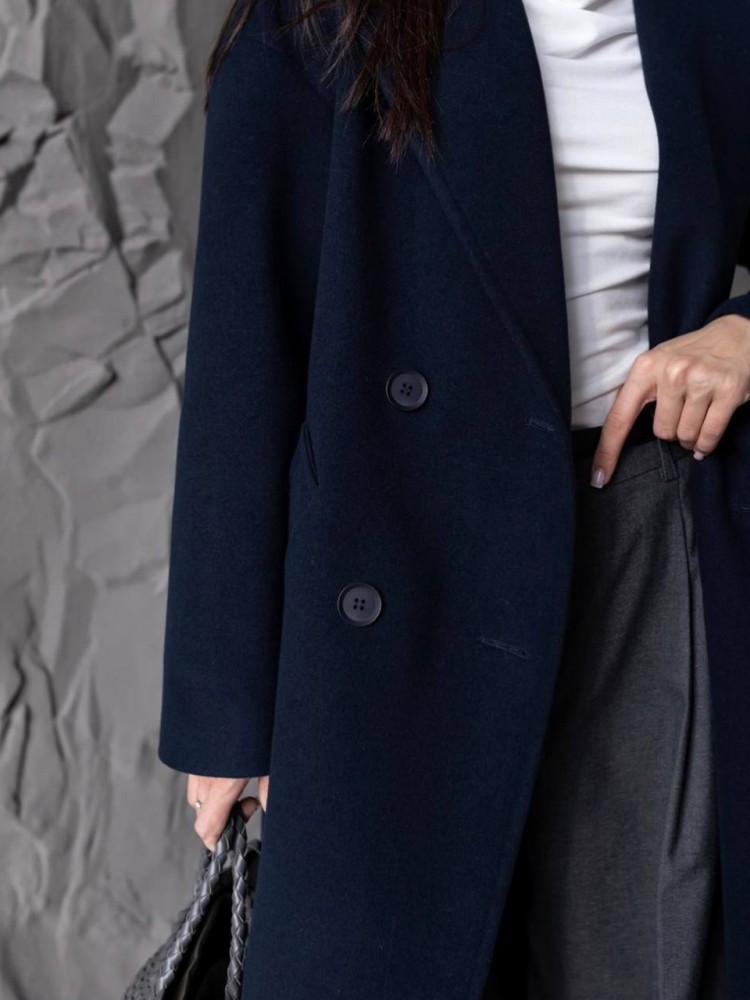 Пальто оверсайз Бруклін темно-синій 40 - kovash.com.ua 05