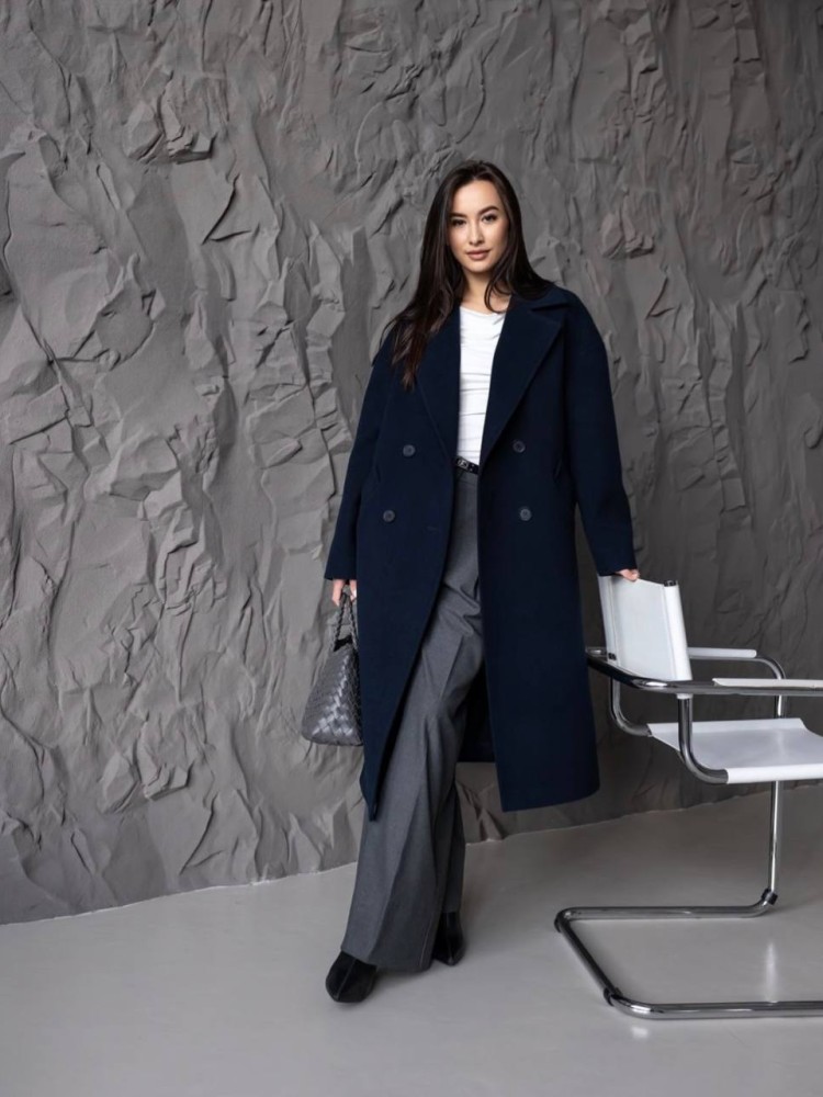 Пальто оверсайз Бруклін темно-синій 40 - kovash.com.ua 07