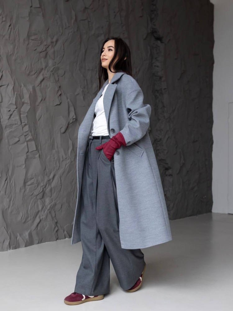 Пальто оверсайз Бруклін сірий 40 - kovash.com.ua 05