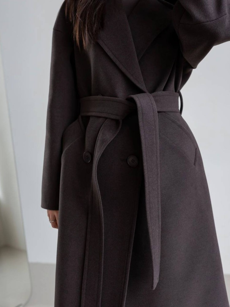 Пальто оверсайз Бруклін темний шоколад 40 - kovash.com.ua 03