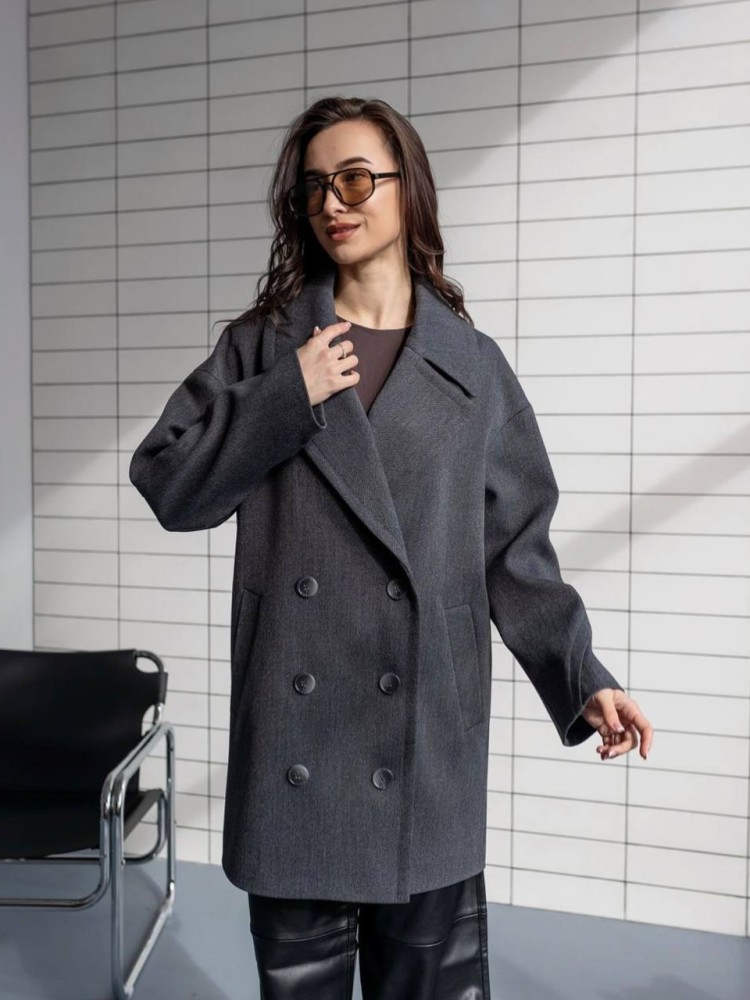 Cropped Maxine Coat — Ribbed Fabric - kovash.com.ua 03