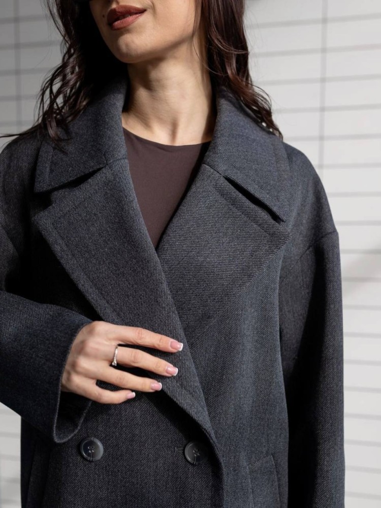 Cropped Maxine Coat — Ribbed Fabric - kovash.com.ua 05