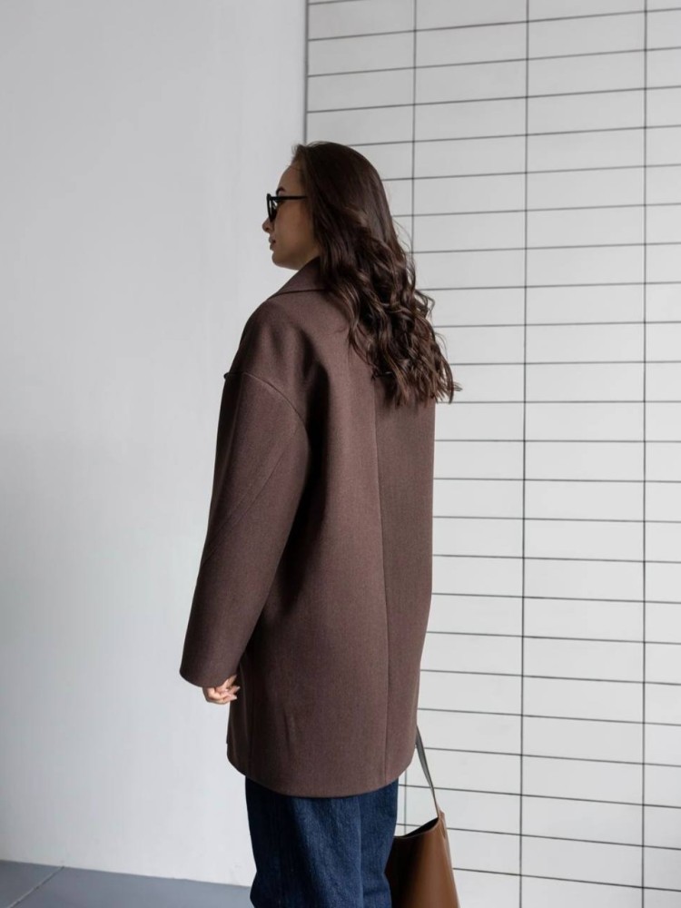 Cropped Maxine Coat — Ribbed Fabric - kovash.com.ua 03