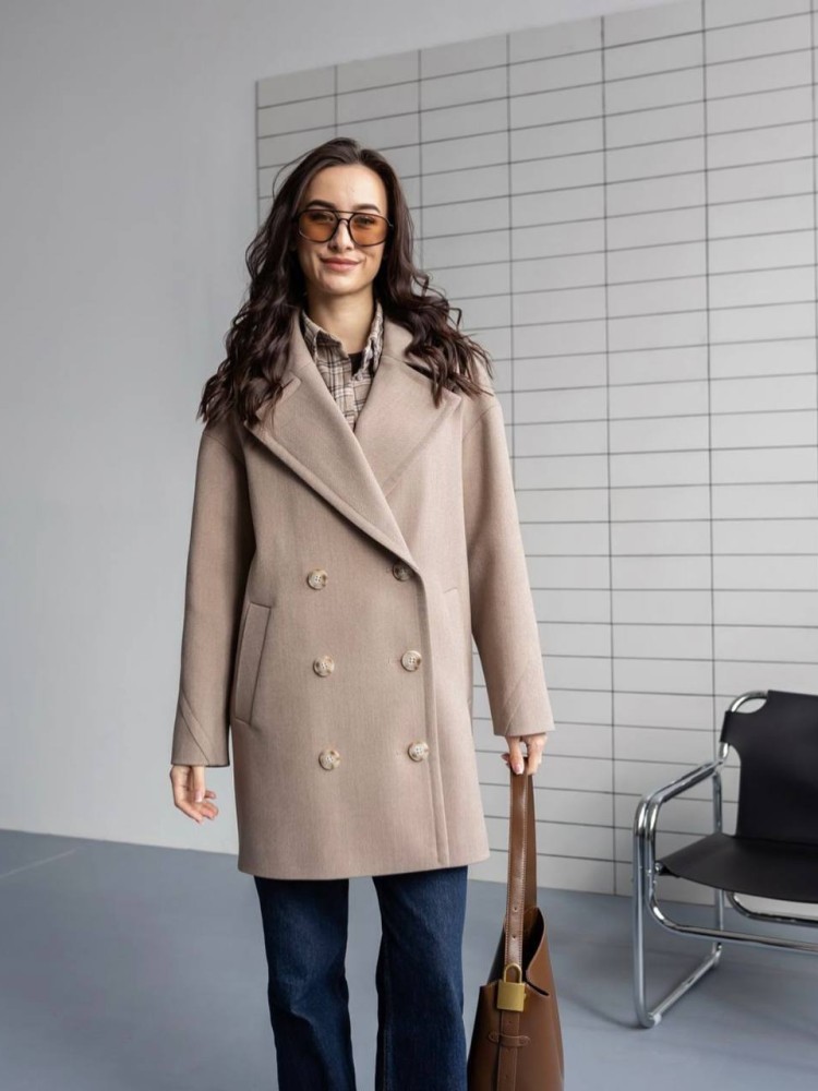 Cropped Maxine Coat — Ribbed Fabric - kovash.com.ua 05