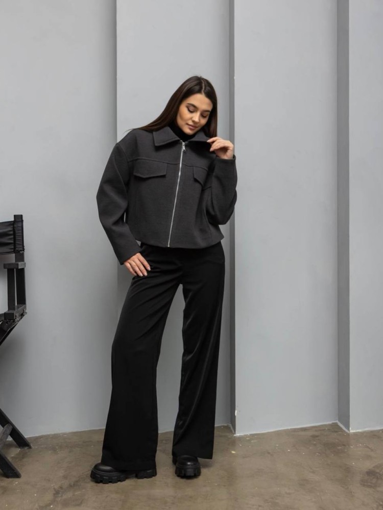 Графитовый бомбер Зара из кашемира - kovash.com.ua 04