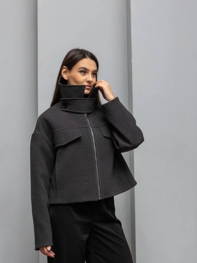 Графитовый бомбер Зара из кашемира - kovash.com.ua 06