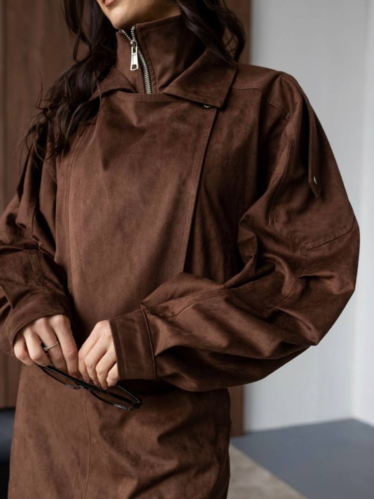 Костюм Дюна з еко-замші в шоколадному кольорі - kovash.com.ua 08