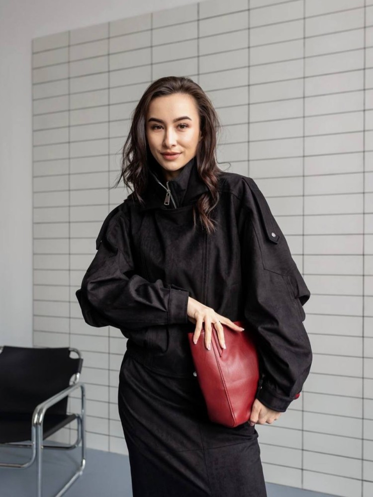 Костюм Дюна з еко-замші в чорному кольорі 42 - kovash.com.ua 11