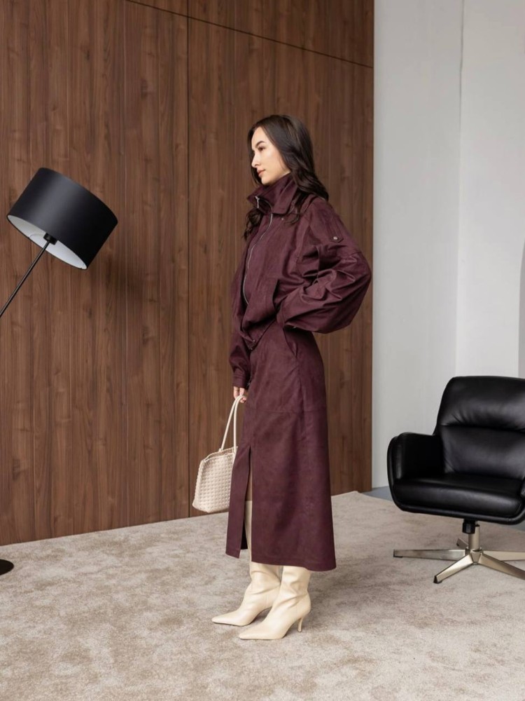 Костюм Дюна з еко-замші в кольорі бургунді 42 - kovash.com.ua 05