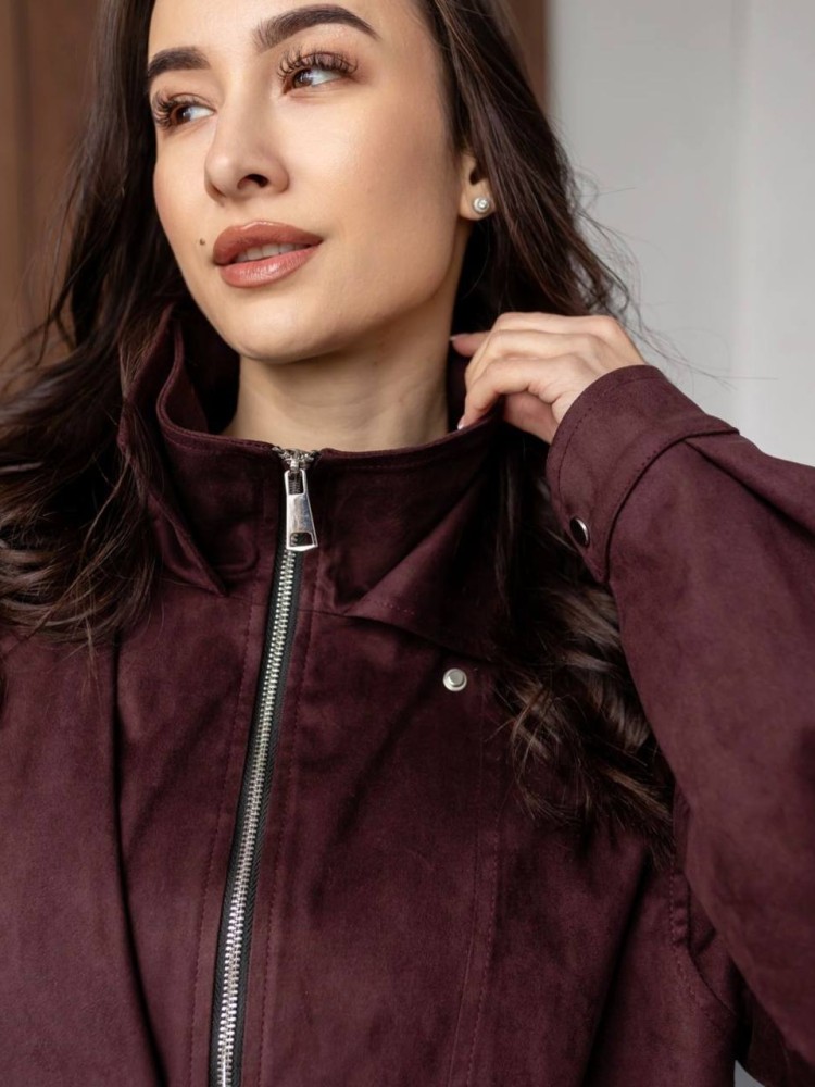 Костюм Дюна з еко-замші в кольорі бургунді 42 - kovash.com.ua 07