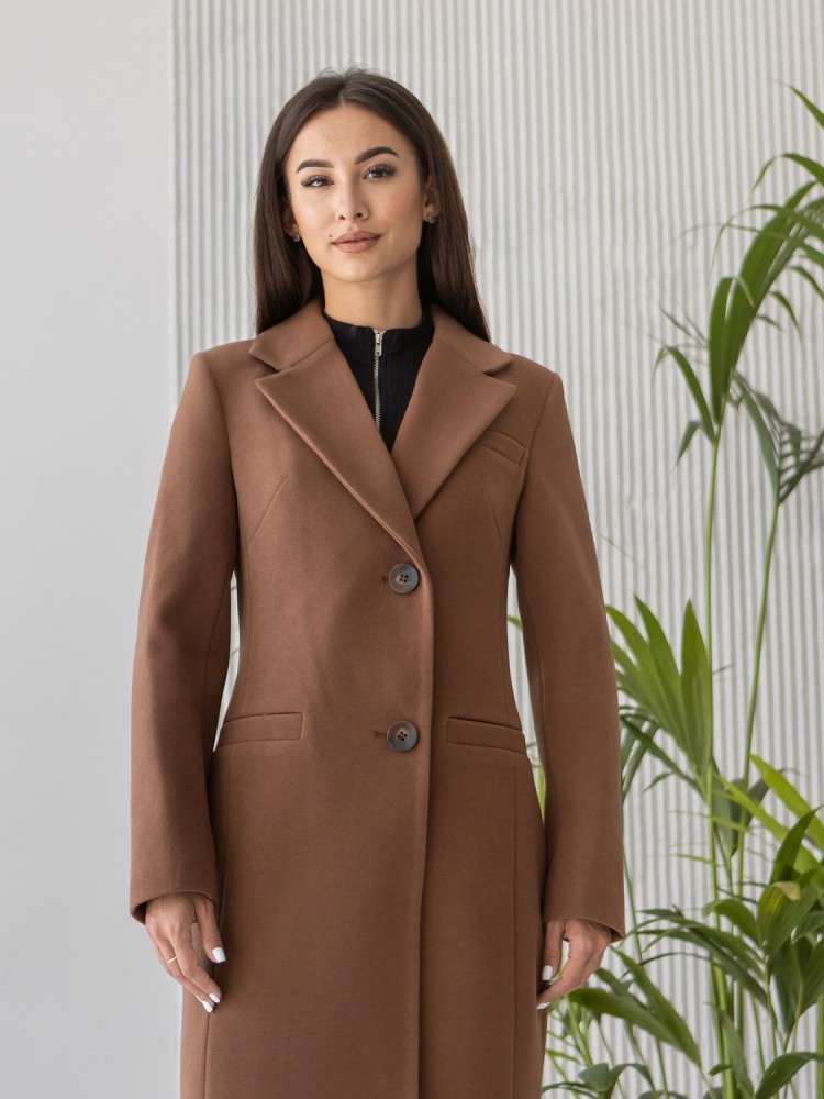 Women's Slim-fit Midi Length Cashmere Coat 42 - kovash.com.ua 02