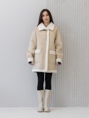 Winter sheepskin coat Iceland midi length 44 - kovash.com.ua 01