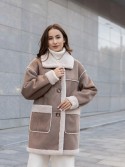 Winter sheepskin coat Iceland midi length 48 - kovash.com.ua 01