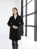 Демисезонное укороченое пальто Мохито кашемир черное 40 - kovash.com.ua 01