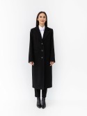 Black check coat with broad shoulders by Prada 54 - kovash.com.ua 01