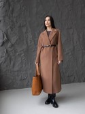 Long Wrap Coat Tequila with Side Slits 50 - kovash.com.ua 01