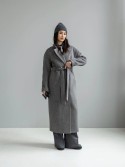 Maxi-length coat “Marseille”, diagonal angora, grey, winter 50 - kovash.com.ua 01