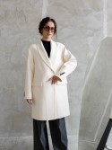 Демисезонное укороченое пальто Мохито кашемир молоко 40 - kovash.com.ua 01