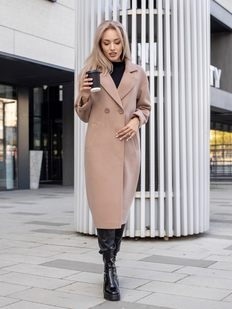 Women's loose-fitting Marseille cashmere coat 46 - kovash.com.ua 01 