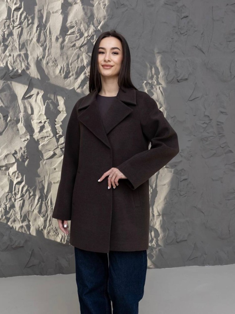 Short demi-season coat 
Milanka made of cashmere - kovash.com.ua 01 
