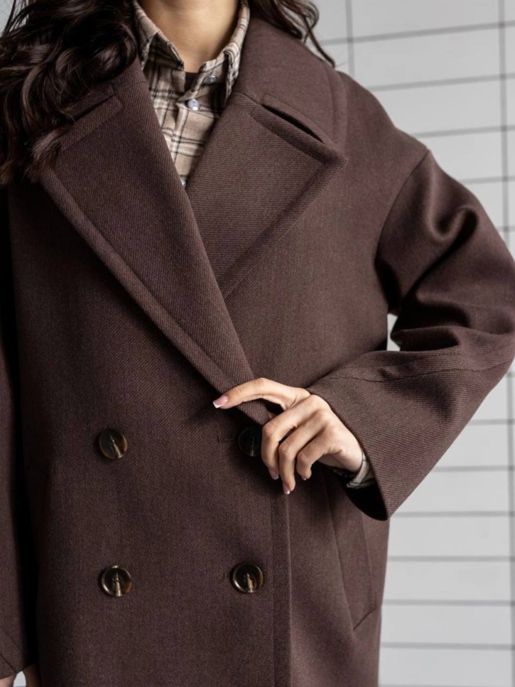 Cropped Maxine Coat — Ribbed Fabric - kovash.com.ua 