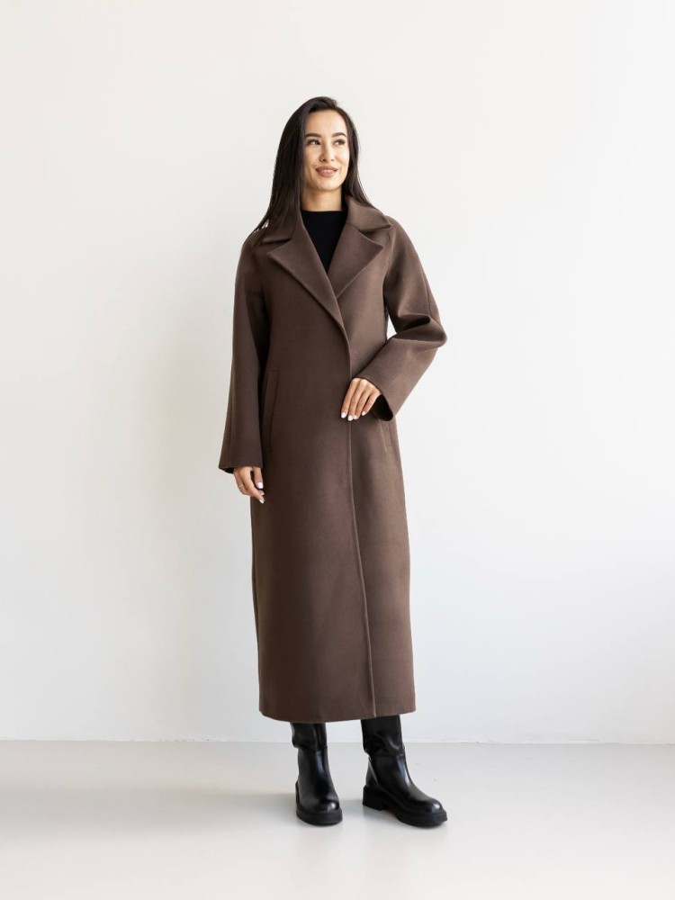 Long demi-season coat Milana cashmere 50 - kovash.com.ua 01 