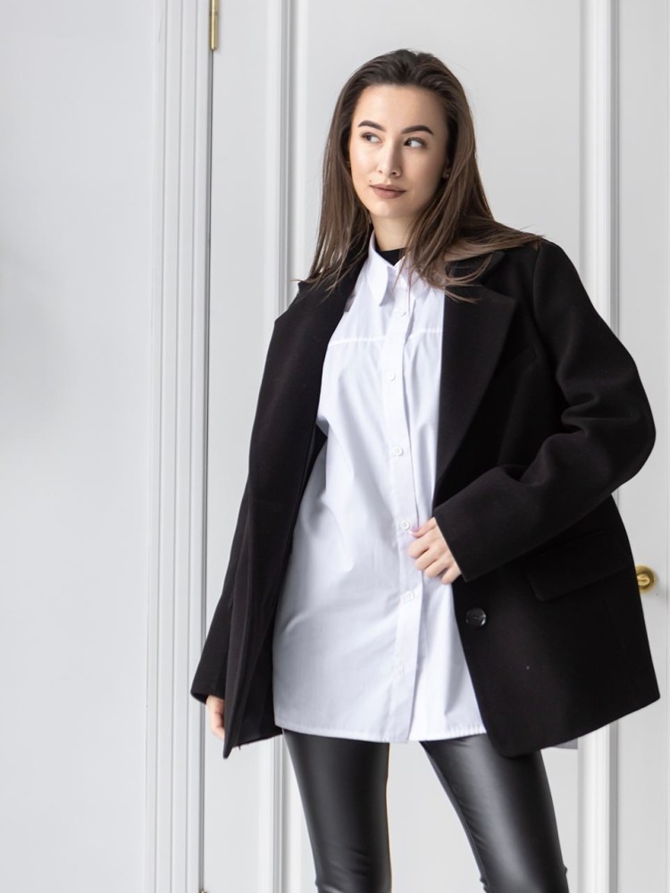 Mango cashmere coat-jacket Black 48 - kovash.com.ua 