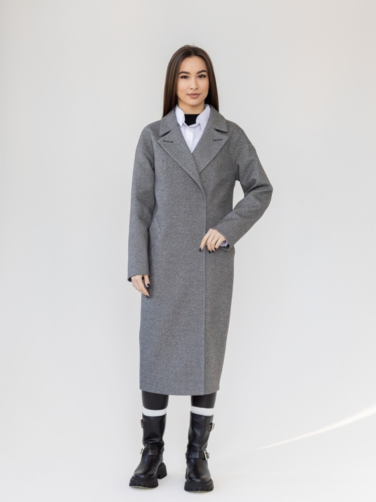 Tango tweed loose fit long coat 42 - kovash.com.ua 01 