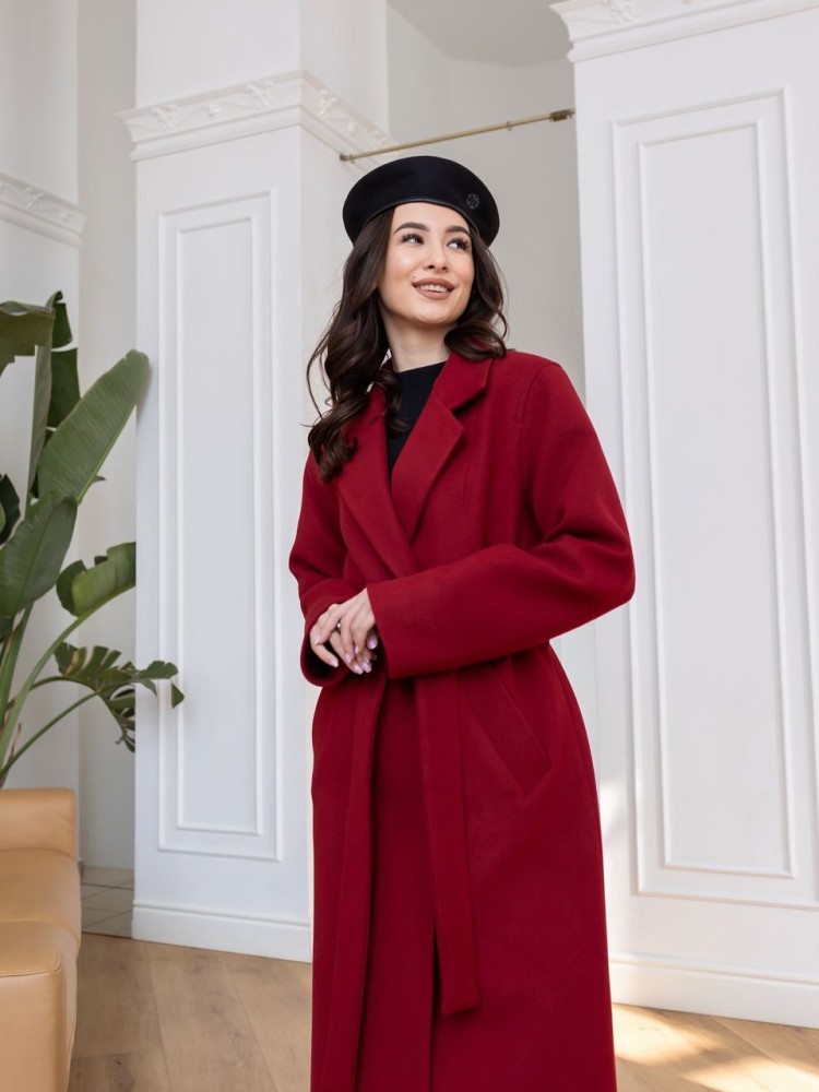 Зимове пальто на запах Текіла кашемір 46 - kovash.com.ua 