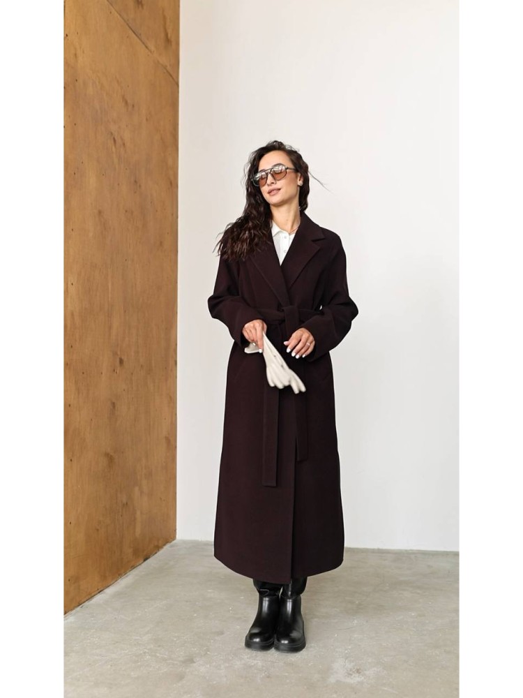 Long Wrap Coat Tequila with Side Slits 42 - kovash.com.ua 01 