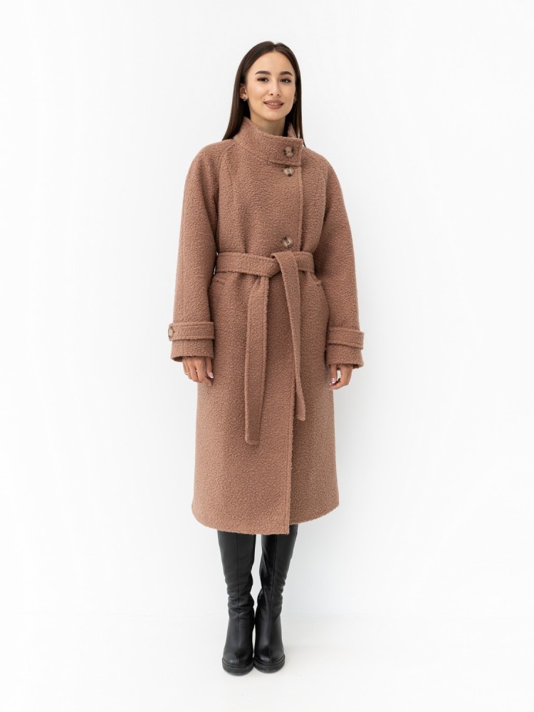 Audrey bouclé winter coat in midi length 46 - kovash.com.ua 01 