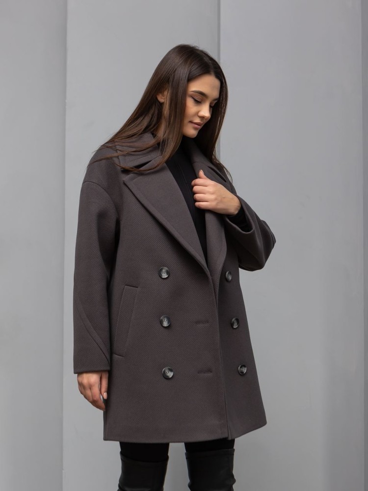 Укороченное пальто Максин рубчик 42 - kovash.com.ua 