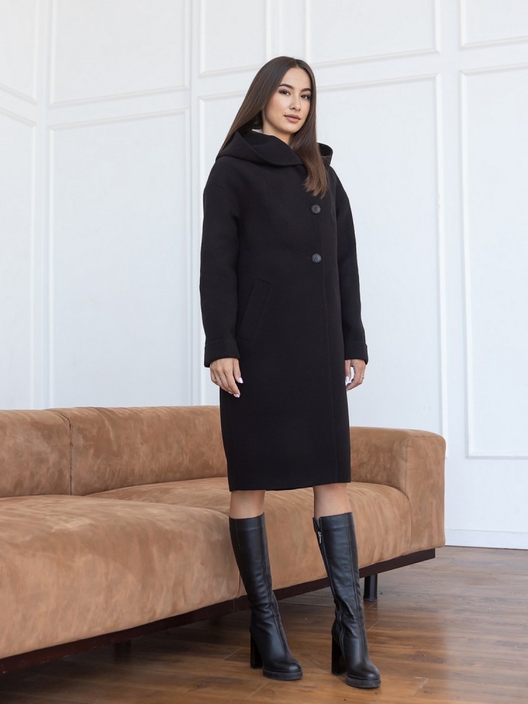 Michelle cashmere coat with hood 48 - kovash.com.ua  