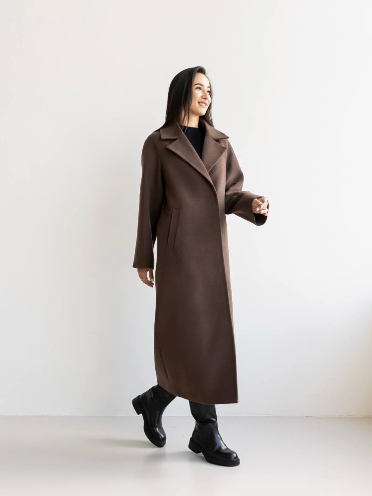 Long demi-season coat Milana cashmere - kovash.com.ua 