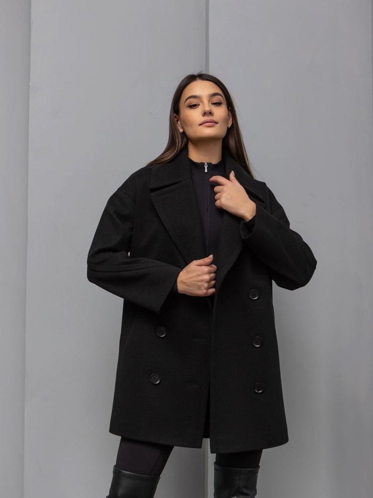 Cropped Maxine Coat — Ribbed Fabric 46 - kovash.com.ua 01 