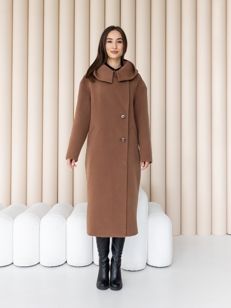 Marta cashmere coat with hood 48 - kovash.com.ua 