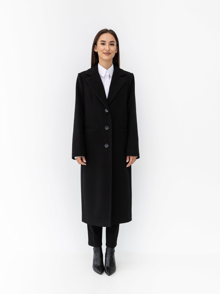 Black check coat with broad shoulders by Prada 54 - kovash.com.ua 01 