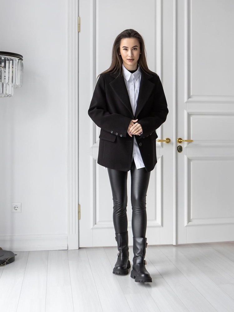 Mango cashmere coat-jacket Black 42 - kovash.com.ua 01 