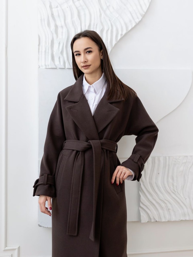 Long winter coat Champagne cashmere 50 - kovash.com.ua 01 