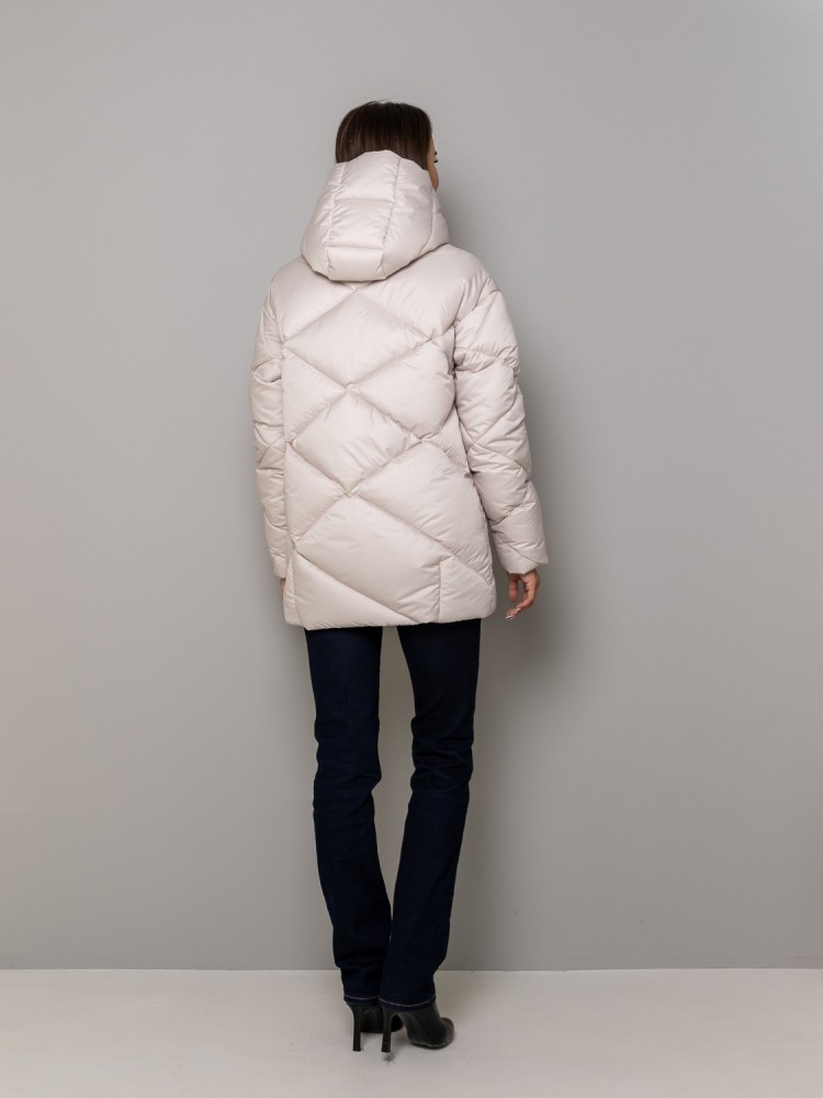 Down jacket short in milky color Emmy 46 - kovash.com.ua 