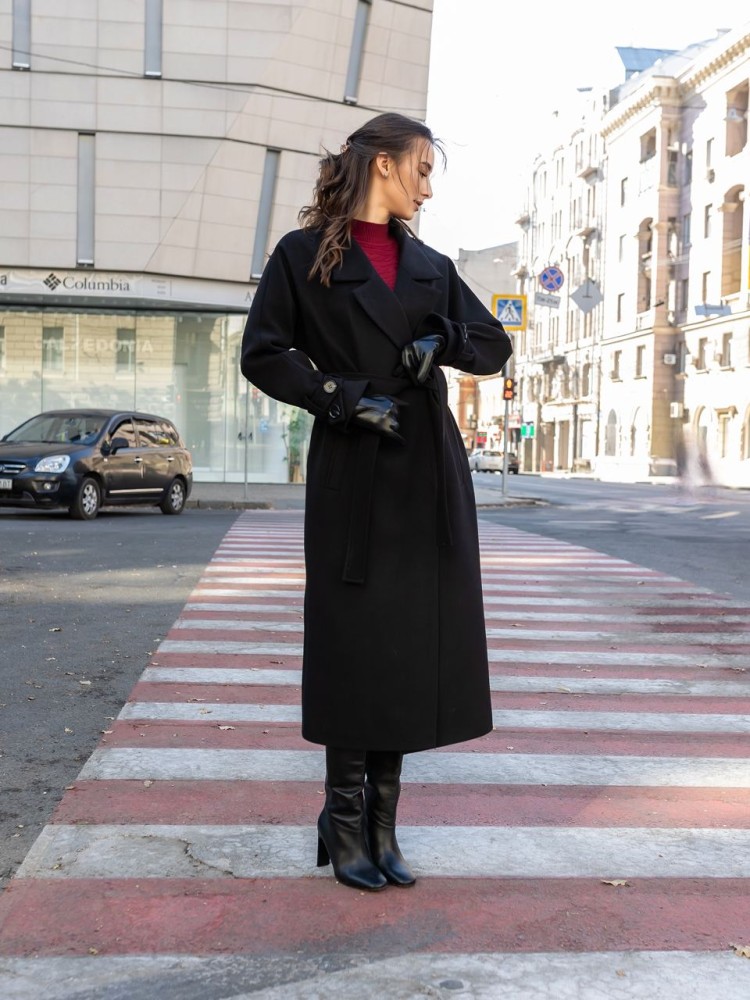 Long winter coat Champagne cashmere 42 - kovash.com.ua 
