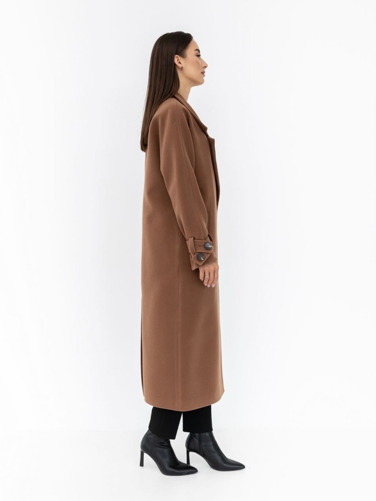 Long winter coat Champagne cashmere 42 - kovash.com.ua 01 