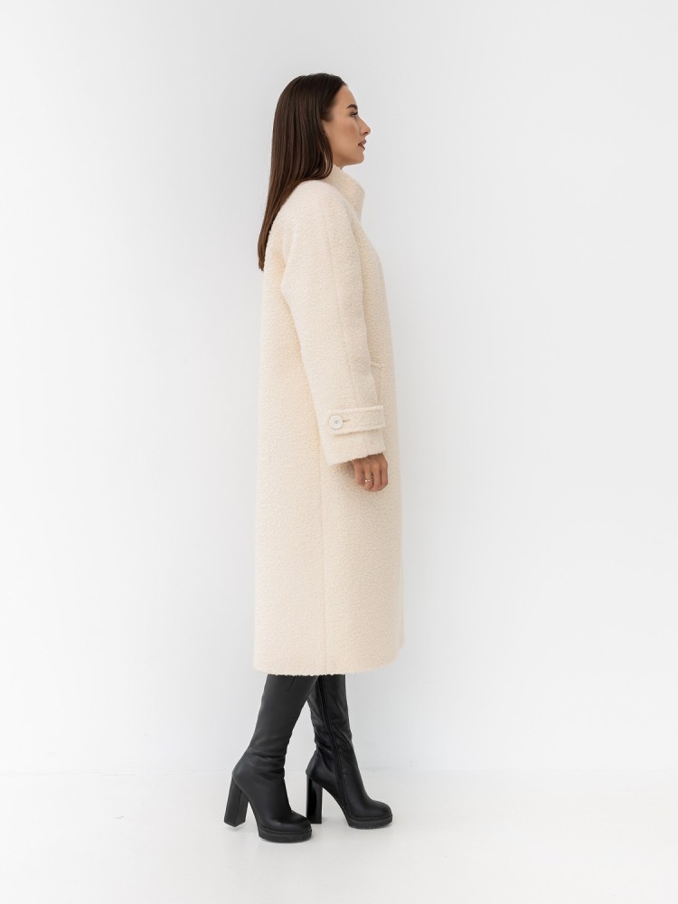 Audrey bouclé winter coat in midi length 46 - kovash.com.ua 