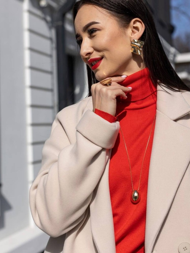 Molly Cropped Loose Fit Coat 40 - kovash.com.ua 