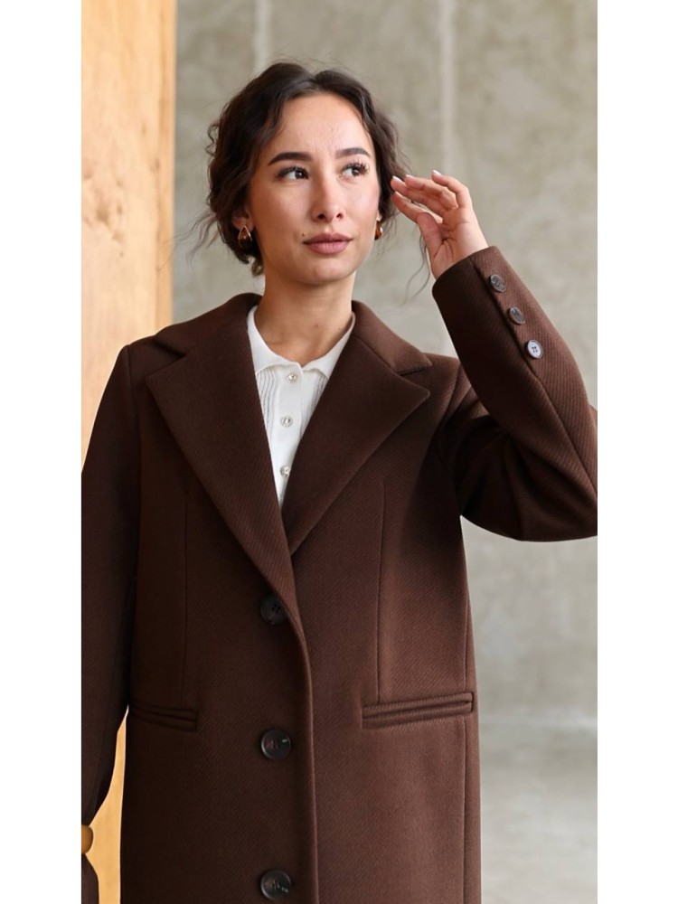 Graphite Ribbed Coat with Wide Shoulders Prada 42 - kovash.com.ua 