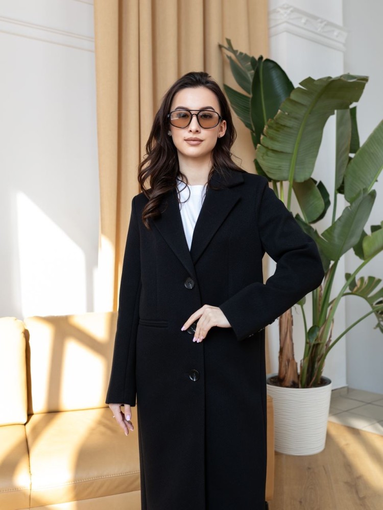 Black check coat with broad shoulders by Prada 42 - kovash.com.ua 