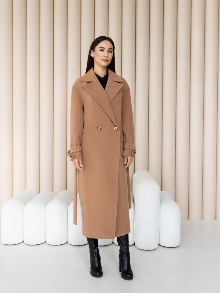 Sophie long coat with patch pockets 48 - kovash.com.ua 